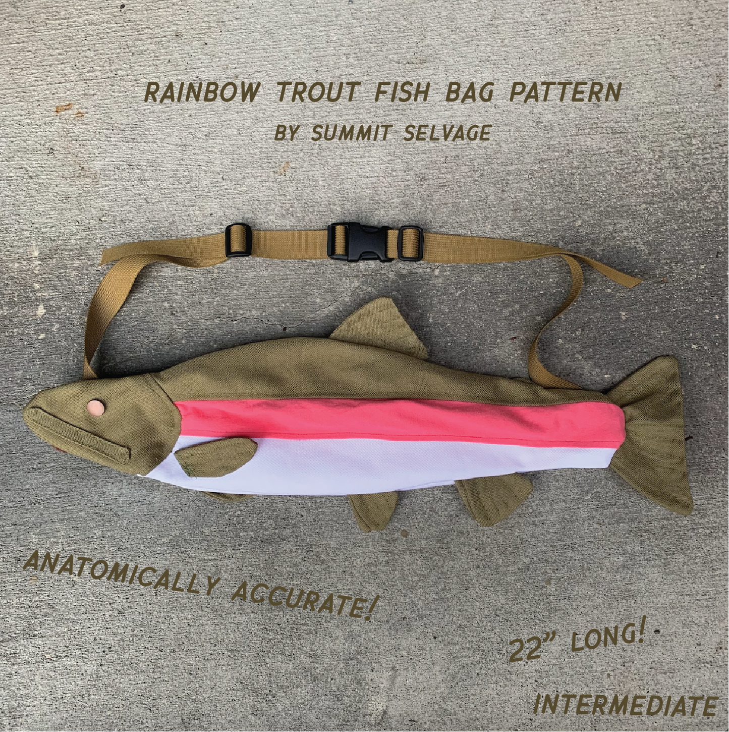 Rainbow Trout Fish Bag Pattern