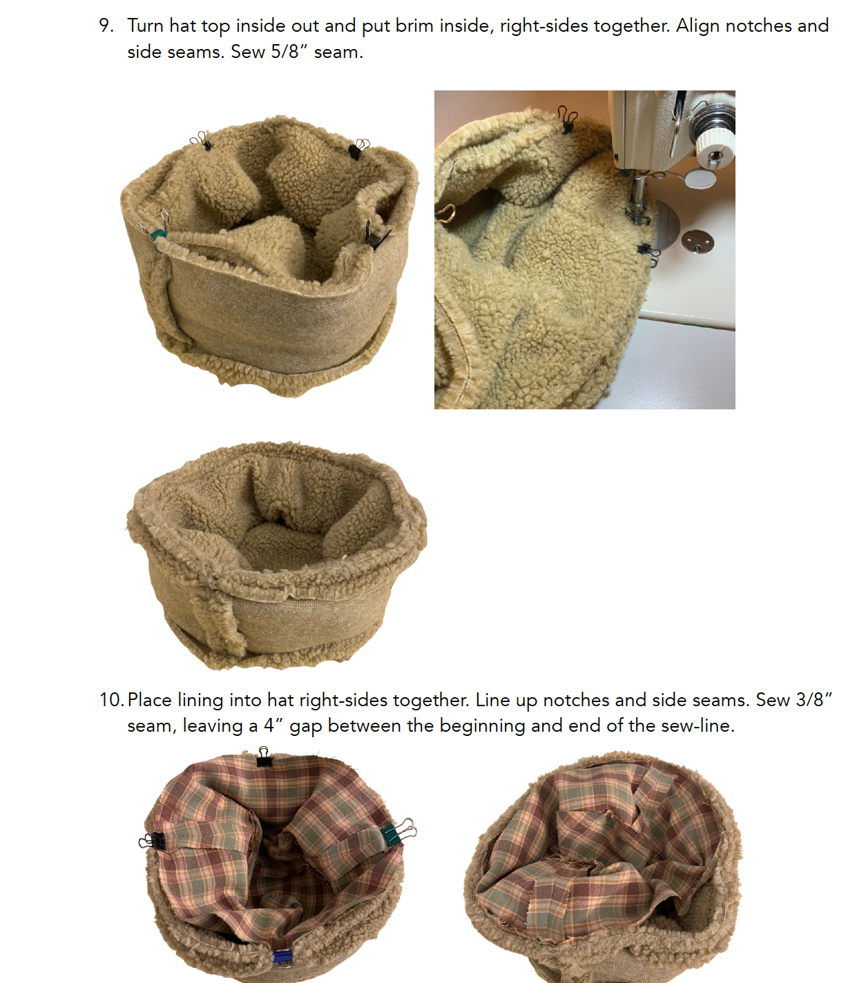 Oversized Fleece Bucket Hat Pattern